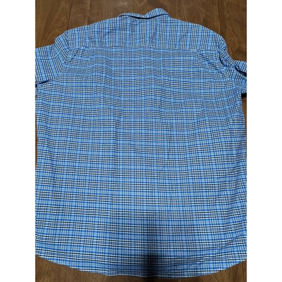 L.L. Bean Traditional Fit Blue Plaid Button Down Long Sleeve Men's Shirt XL - Picture 2 of 7